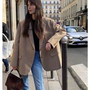 THE FRANKIE SHOP BLAZER OVERSIZED DESERT BLAZER TAUPE - NWOT! 💖